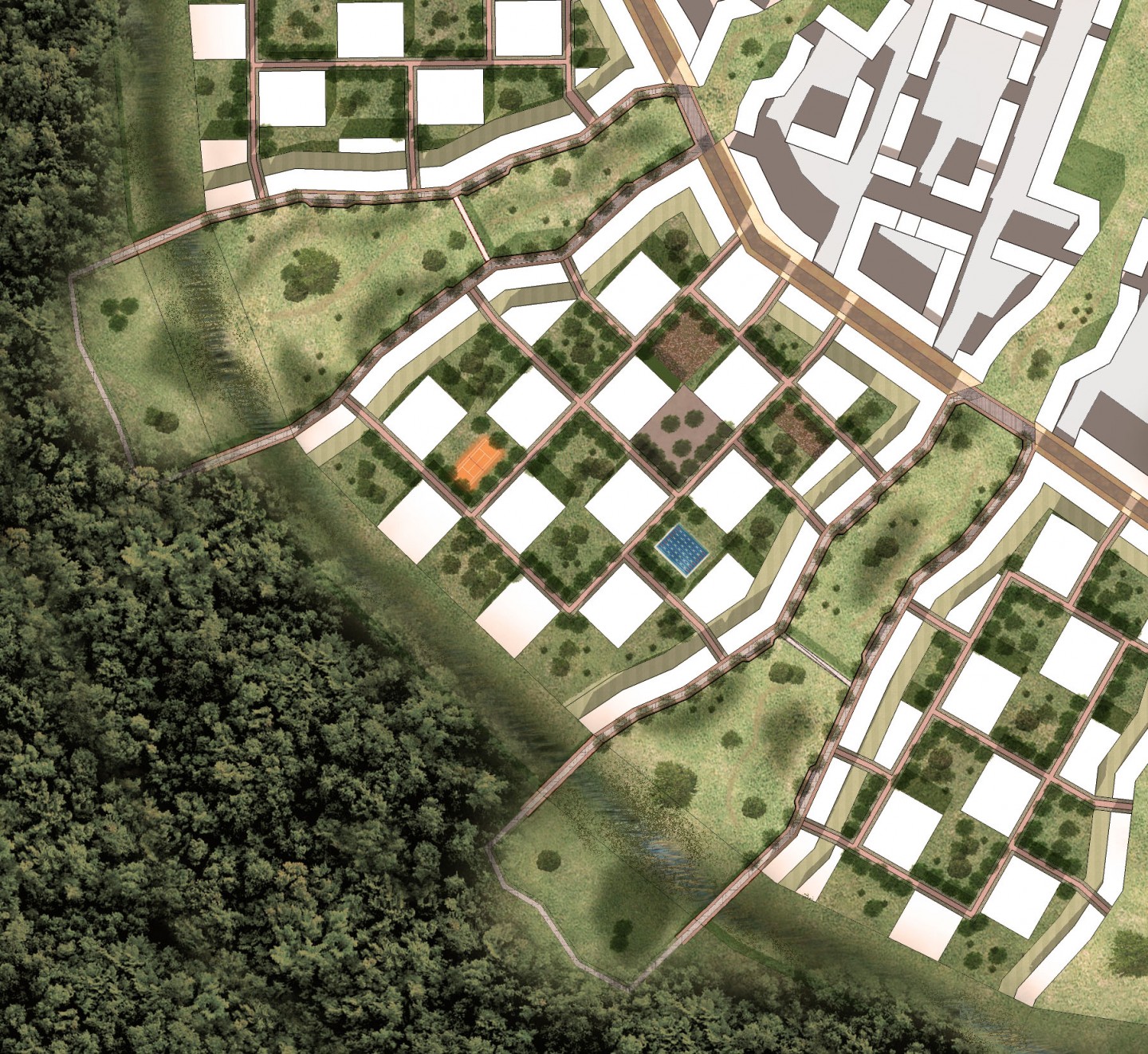 Architecture, Urbanisme, Plan Masse, AVP, PFE, ENSAL, Connexité urbano-paysagère